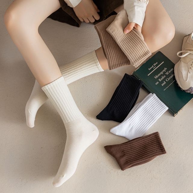 純色棉襪 / Plain cotton crew socks